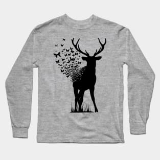 Butterfly Deer Long Sleeve T-Shirt